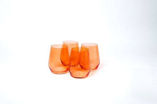 Aperol Orange - Stemless Colored Wine Glass